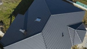 Top view of a house roof